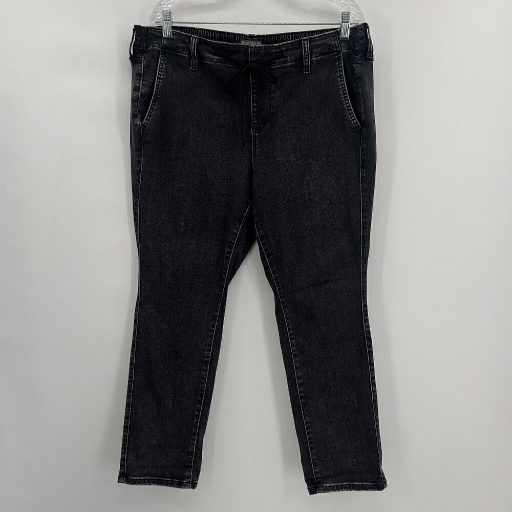 Torrid Feel The Fit Plus Black Wash Pull On Straight Leg Jeans Women's 1S